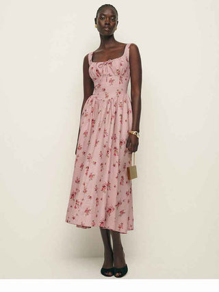 Mira – romantisches Midikleid mit Vintage-Touch aus 100% Baumwolle
