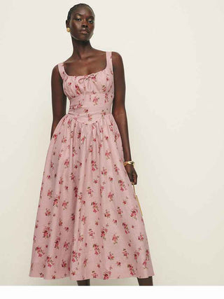 Mira – romantisches Midikleid mit Vintage-Touch aus 100% Baumwolle