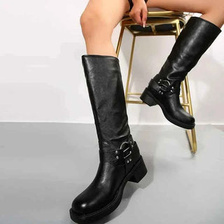 Buckle Biker Boots