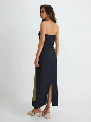 Lana – Bandeau-Maxikleid mit grafischem Print - Cecile Lavelle
