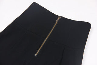 cassie – cropped top mit perlenverzierung & high-waist hose im marine-stil - Cecile Lavelle