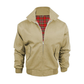 Bomberjacke Herren Klassisch mit Reißverschlussin Khaki