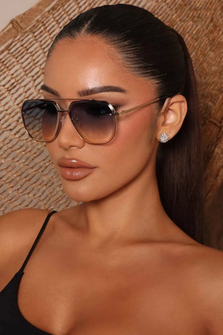 Damen-Sonnenbrille mit blauen Gläsern