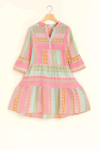 Leichtes Midi-Freizeitkleid mit Print