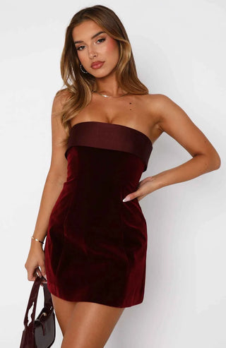 Schulterfreies Minikleid Sonnenuntergangs-Erinnerung