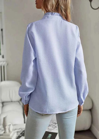 Damen Bluse mit Rüschenkragen
