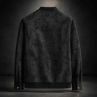 Klassische Wildlederlook Bomberjacke