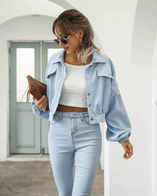 Kurze Jacke im Oversize-Stil