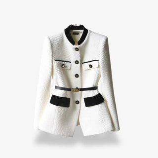 Tweed-Blazer tailliert geschnitten