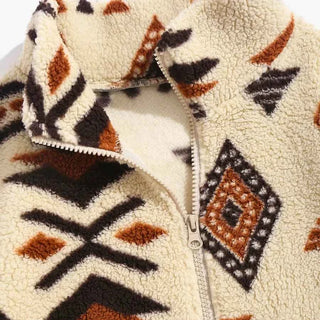 Fleecejacke Aztekenmuster