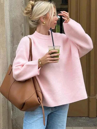 Lässiger Oversize-Pullover mit Rundhals