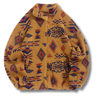 Fleecejacke Aztekenmuster