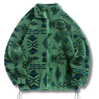 Fleecejacke Aztekenmuster