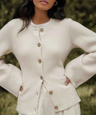 Oversize Strickjacke mit Knopfleiste