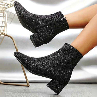 Glitzer Stiefeletten