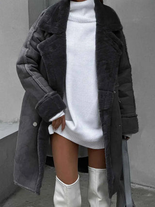 Lange Stepp-Winterjacke