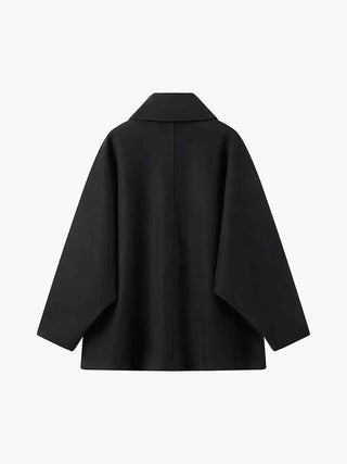 Oversize Wintermantel mit Knopfverschluss