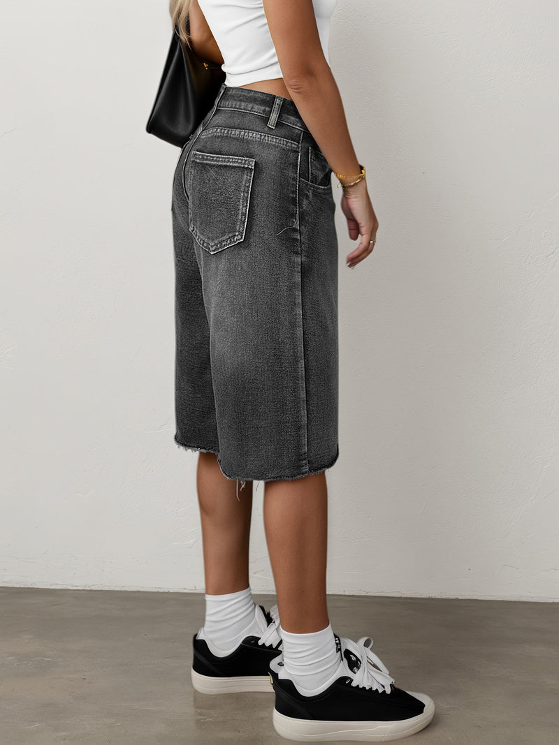 Bermuda Jeans Shorts Women High Waist