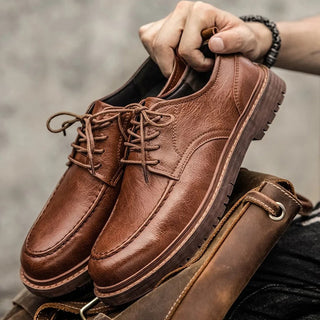 Business Schuhe Herren Casual mit Schnürung in Braun
