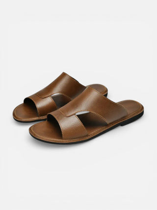 Casual Herren Pantoletten Mit Offenem Design-Men Shoes-Cecile Lavelle-Braun-38-Cecile Lavelle