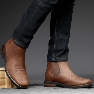Chelsea Boots Herren in Lederoptik