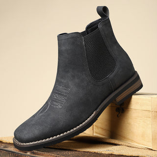 Chelsea Boots Herren in Lederoptik in Schwarz