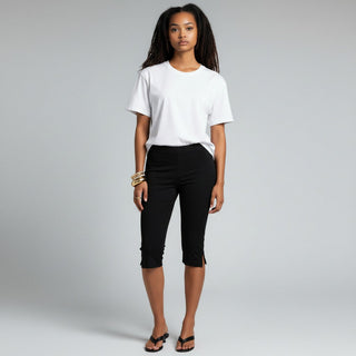 Cropped Damen Capri-Hose in 3/4-Länge mit Taschen-Cecile Lavelle-Cecile Lavelle
