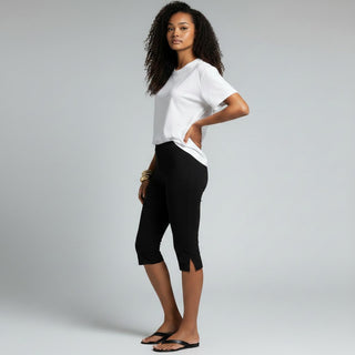 Cropped Damen Capri-Hose in 3/4-Länge mit Taschen-Cecile Lavelle-Cecile Lavelle