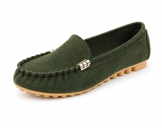 Damen Loafer Slip On Casual-Cecile Lavelle-Grün-35-Cecile Lavelle