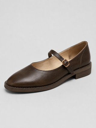 Damen Mary Jane Ballerinas mit niedrigem Absatz-Cecile Lavelle-Braun-34-Cecile Lavelle