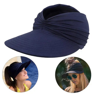 Damen Sonnenhut mit UV Schutz und breitem Schirm-Cecile Lavelle-Marineblau-Eine Größe-Cecile Lavelle