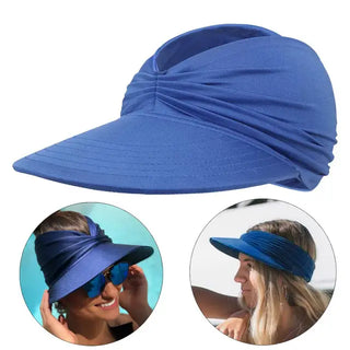Damen Sonnenhut mit UV Schutz und breitem Schirm-Cecile Lavelle-Retro Blau-Eine Größe-Cecile Lavelle