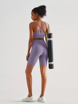 Damen Sport-Leggings Shorts mit Tasche-Sportshort-Cecile Lavelle-Cecile Lavelle