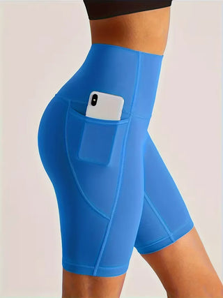 Damen Sport-Leggings Shorts mit Tasche-Sportshort-Cecile Lavelle-Königsblau-S-Cecile Lavelle