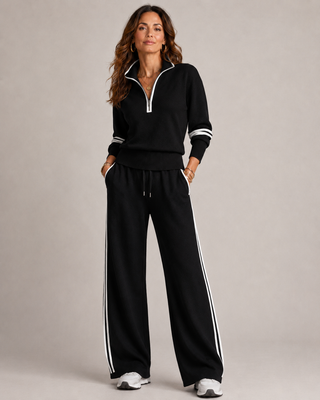 Damen Zweiteiler mit Weiter Hose-Cecile Lavelle-Schwarz-S-Cecile Lavelle