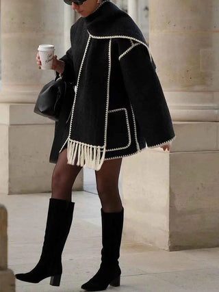 Kurze Wickeljacke mit Schalkragen