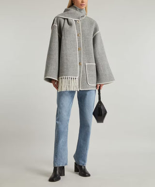 Kurze Wickeljacke mit Schalkragen