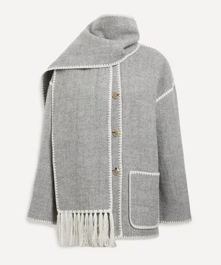 Kurze Wickeljacke mit Schalkragen