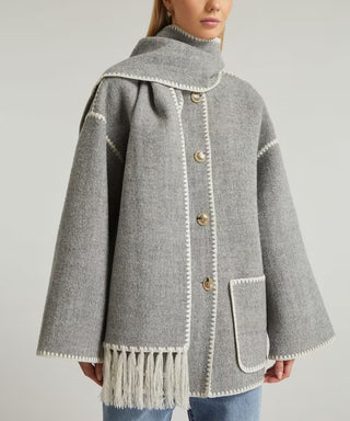 Kurze Wickeljacke mit Schalkragen