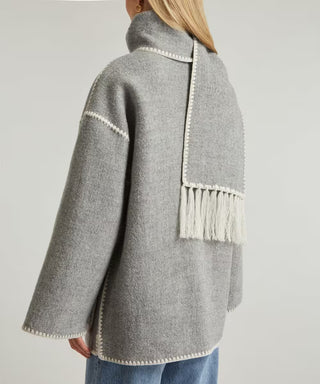 Kurze Wickeljacke mit Schalkragen
