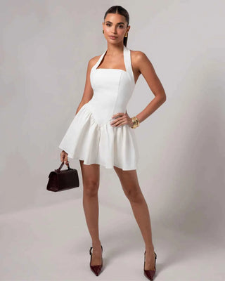 Bodycon Mini-Kleid mit Halterkragen