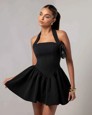 Bodycon Mini-Kleid mit Halterkragen