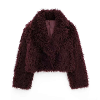 Damen Kunstpelzjacke