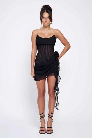 Corset Cut-Out Mini-Kleid
