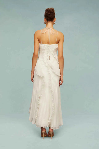 Verspieltes Rüschen-Maxikleid