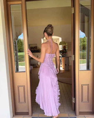 Verspieltes Rüschen-Maxikleid