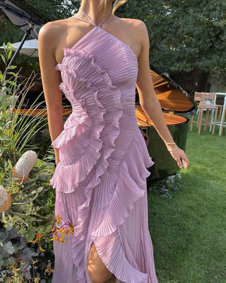Verspieltes Rüschen-Maxikleid