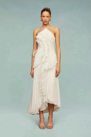 Verspieltes Rüschen-Maxikleid