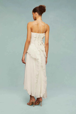 Verspieltes Rüschen-Maxikleid