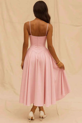Tailliertes Korsett‑Midikleid
